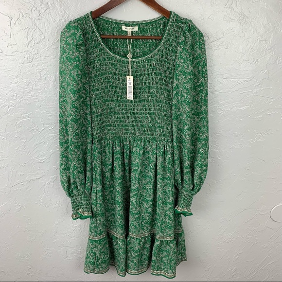 NWT Max Studio Floral Long Sleeve Smocked Dress XS - Picture 3 of 10